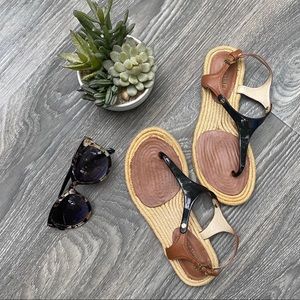 Michael Kors Black Jelly Espadrille Thong Sandal 6